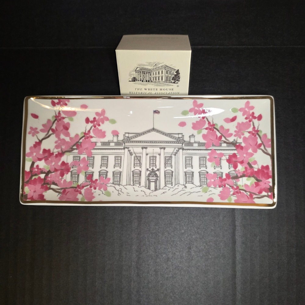 White House Historical Association Cherry Blossom Trinket Tray New In Box 377